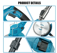 Tondeuse à gazon électrique sans fil, longueur réglable, outils de taille de jardin portatifs rechargeables, 1500W, 7 pouces, pour batterie Makita 18V