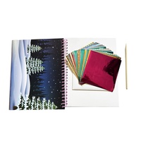 Peinture sur papier doré faite à la main pour enfants, plusieurs options de couleurs, simple et pratique, divers motifs au choix