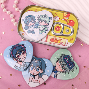 Insignias de metal personalizadas con forma de corazón, fabricadas a medida, con alfileres de seguridad - Product Image 1
