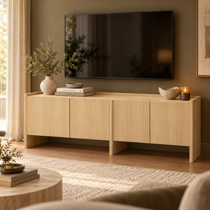 Elegante Mobile <span class=keywords><strong>TV</strong></span> Moderno in Legno da 65 <span class=keywords><strong>Pollici</strong></span> con 4 Ante per Uso Domestico - Arredamento per Soggiorno - Product Image 4