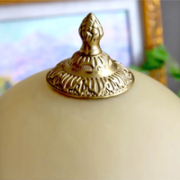 Veilleuse ambiante de lampe de poire de Style crème française pour l'étude de chevet de chambre salon contrôle tactile corps de verre de charge alimentation ca