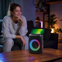 Speaker Bluetooth Mini Custom dengan Amplifier, Lampu LED Warna-warni RGB, Kotak Musik, Speaker Bass, Speaker Bluetooth Portabel