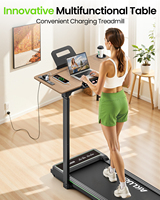 Tapis de marche silencieux avec bureau réglable et support pour iPad/tablette, expédié depuis notre entrepôt aux États-Unis