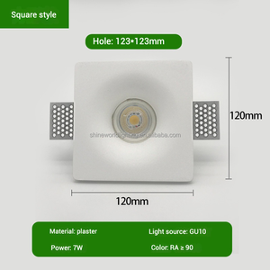 Moderno LED redondo blanco <span class=keywords><strong>GU10</strong></span> yeso foco Downlights Trimless empotrado lámparas de techo Downlight para uso en interiores - Product Image 3