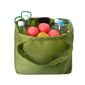 Custom Polyester Foldable <b>Reusable</b> <b>Shopping</b> <b>Bag</b> Folding <b>Bag</b> Waterproof Logo <b>Reusable</b> Fold up Tote <b>Bag</b> - Product Image 4