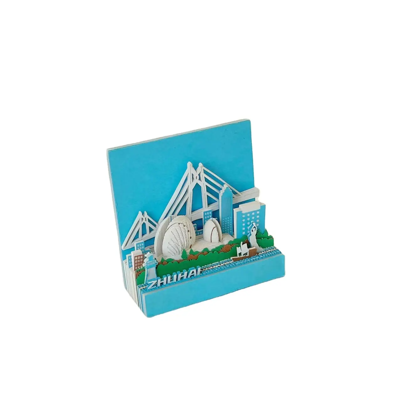 Top Fashion Custom Shaped Office Artwork Landscape Creativity Carving Christmas Gift Paper 3D Block Notepad Memo Pad