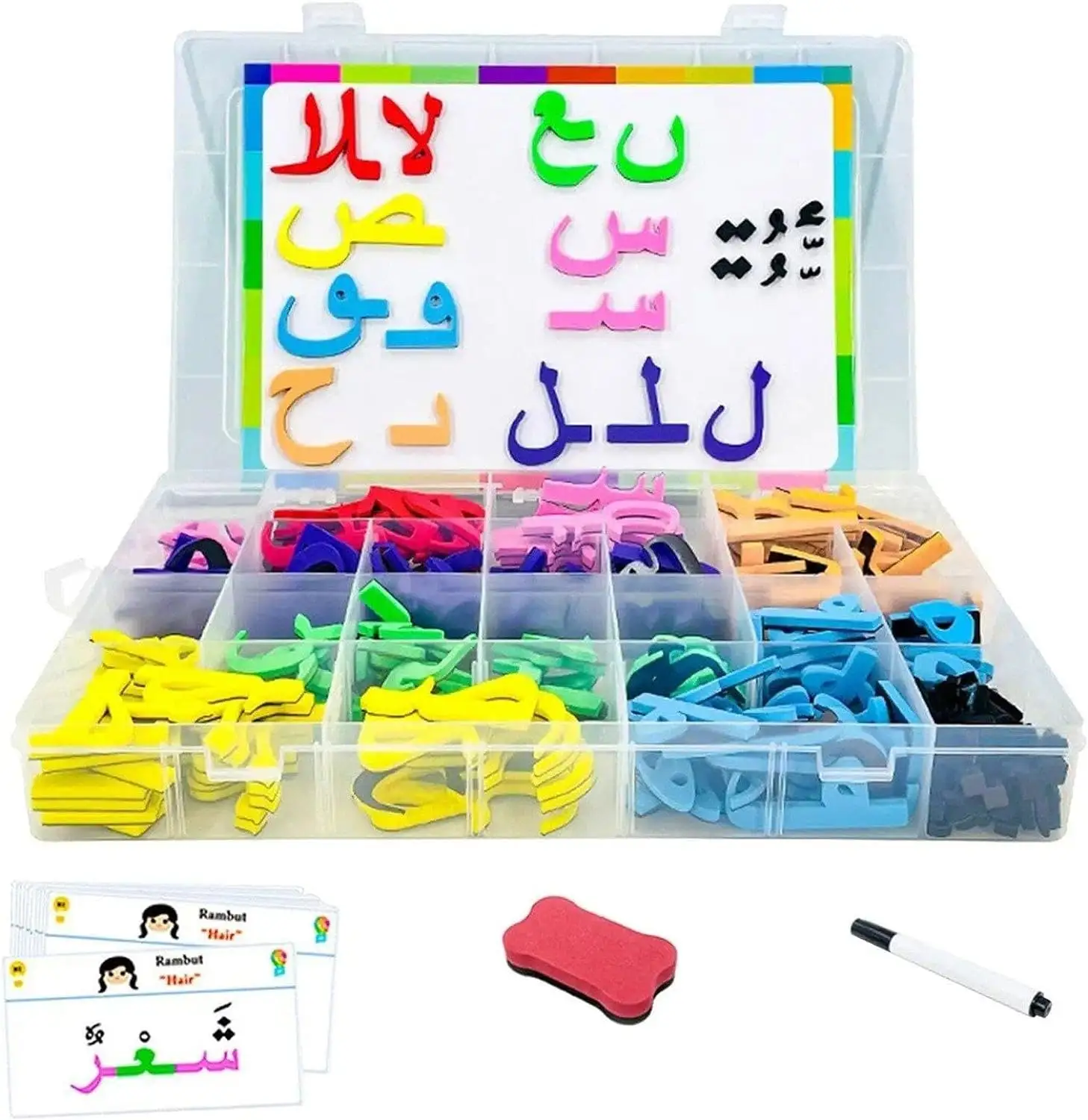 Etiqueta magnética colorida para crianças pequenas, alfabeto magnético árabe, espuma de EVA, letras e números, outros brinquedos educativos, novidade