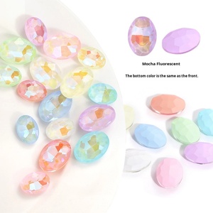 Venta al por mayor del fabricante: Nuevos accesorios de ropa ovalados, fluorescentes, coloridos, súper brillantes y de moda. - Product Image 4