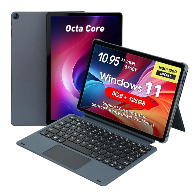 Oem 2 in 1 Wifi Window Tablet Pc 10.95 Inch Window 11 2 In1 Laptop 8+128gb Intel 6900Y Tablets With Keyboard