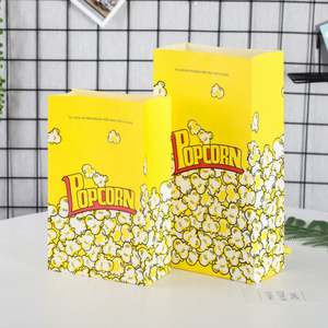 Sacs en papier kraft brun personnalisés avec logo imprimé, qualité alimentaire, pour pop-corn, avec fermeture à lien métallique - Product Image 2