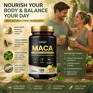 OEM/ODM Maca Capsules Sports Nutrition Supplements Rich Maca Ginseng Ashwagandha 120 Capsules Immune Support Antioxidant - Product Image 2