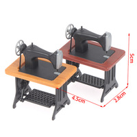 Maison de poupée 1:24, modèle miniature ob11, scène GSC, ornement comestible, machine à coudre miniature en plastique vintage