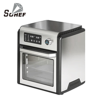Friteuse à air électrique carrée moderne en acier inoxydable 12L 1700W à double panier avec contrôle numérique, personnalisable, vente chaude