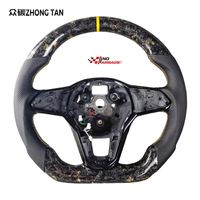 Für VW Golf 8 Polo GTI MK8 CL Carbon-Faser 3-Speichen 40mm Griff Sportlenkrad Modifiziertes Flachboden-Design