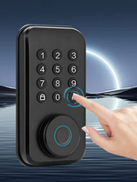 Serrure numérique intelligente en aluminium avec empreinte digitale, mot de passe, carte-clé et application Tuya pour maison, hôtel, bureau
