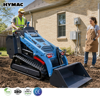 HYMAC 25PS Mini-Kompaktlader mit Kubota Dieselmotor, Hydraulische Gabelzinken, Erdbohrer und Grabenfräsen-Anbaugeräte