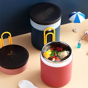 新款不锈钢保温汤杯便携水杯密封食品容器早餐汤碗便当盒