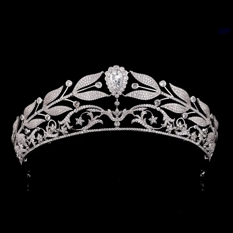Nuovo di bellezza di Lusso della regina del diamante pageant <span class=keywords><strong>crown</strong></span> Shinning squisito da sposa da sposa diademi corone