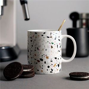 terrazo patrón impreso personalizado tazas de café de cerámica/artículos para el de la boda de taza de porcelana de venta - Product Image 1
