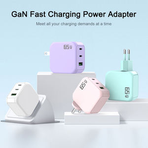 El mejor cargador <span class=keywords><strong>de</strong></span> teléfono móvil rápido <span class=keywords><strong>de</strong></span> 3 puertos 65W GaN USB PD Adaptador universal para computadora portátil <span class=keywords><strong>de</strong></span> escritorio Enchufe indio Eléctrico apto para viajes - Product Image 2