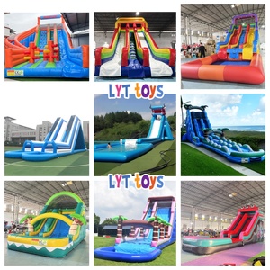 Toboganes de Agua Inflables Comerciales de PVC, Casa de Brinco Inflable, Tobogán <span class=keywords><strong>Tropical</strong></span> con Gran <span class=keywords><strong>Piscina</strong></span> de Chapoteo/Soplador - Product Image 4