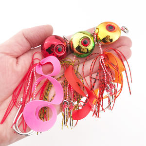 Set de Señuelos Duraderos de Plomo para Jigging con Cebo de Calamar, Cabezas Plomadas para Lubina, Faldillas de Goma Reemplazables, Señuelo de Pesca para Pargo Kabura Inchiku <span class=keywords><strong>Madai</strong></span> - Product Image 5