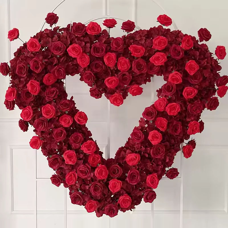 ซุ้มรูปหัวใจสีแดง ขนาด 0.9*0.9 เมตร