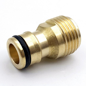 Conector Rápido de Latón de 1/2 Pulgada con Rosca Macho para Tuberías de Calentadores de Agua, Uso Doméstico - Product Image 1