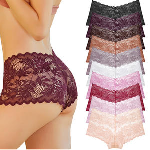 Braguitas de Encaje Suave Transparentes Sin Costuras para Mujer, con Entrepierna de Algodón, Éxito de Ventas Transfronterizo en Europa y América - Product Image 1