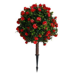 Grande plante artificielle de rose <span class=keywords><strong>en</strong></span> <span class=keywords><strong>pot</strong></span> avec piquet de sol amovible, fleurs et verdure détachables pour la décoration intérieure - Product Image 5