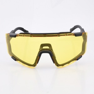 Cycling Shield Sunglasses Mirror Lenses <b>Plastic</b> <b>Frame</b> Sporty Style Men's Performance Eyewear - Product Image 2