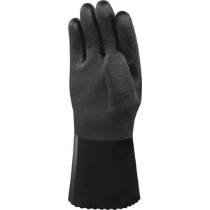 <span class=keywords><strong>Gants</strong></span> de sécurité chimiques antistatiques et antidéflagrants VE781 <span class=keywords><strong>ATEX</strong></span> entièrement enduits de PVC, doublure en coton 13G avec fibres métalliques conductrices - Product Image 2