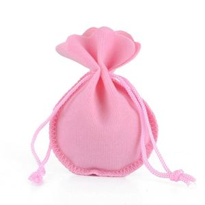 Bolsa de Terciopelo Blanca Personalizada para Joyería, Ecológica, con Cordón y Logotipo - Product Image 4