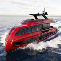 Yacht de luxe ORCA de 70 pieds, coque en aluminium, deux moteurs diesel 2*1050HP IPS, rotation complète à 360°, 22 nœuds, écran tactile et commande à distance