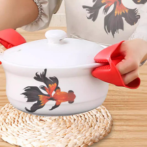Mitaines de four en silicone, isolantes, antidérapantes, résistantes aux hautes températures, multicolores, pour la cuisson et la cuisine - Product Image 2