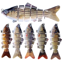 WildTrek 19g 10cm Leurre de pêche multi-sections pour eaux moyennes, leurre dur avec hameçons triples pour saumon, rivière, lac, ruisseau