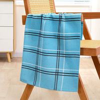 Exportation transfrontalière doux absorbant coton torchon carré teint en fil ménage chiffon de nettoyage avec technique tissée pour une utilisation à la plage