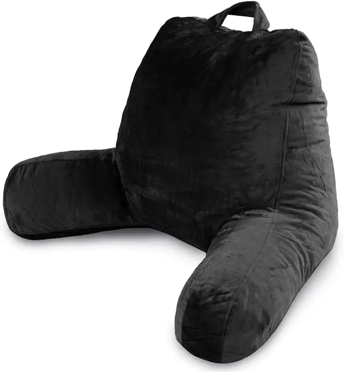 Клиновидная подушка для чтения с руками, трикотажная плюшевая подушка для спины с эффектом памяти для сна и использования в отеле