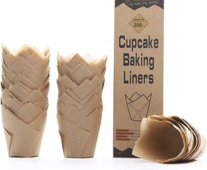 Vendita calda Eco Friendly naturale tulipano Cupcake fodere per cottura tazze da forno <span class=keywords><strong>carta</strong></span> tulipano Muffin fodere Cupcake involucro per il partito - Product Image 1