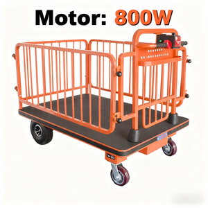 중국 공장 전기 4 륜 헤비 듀티 플랫폼 트롤리 리프팅 기능 가드 레일 OEM 산업용 맞춤형 - Product Image 4