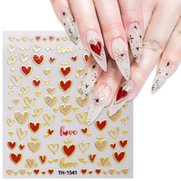 Nouveaux autocollants pour ongles écologiques non toxiques pour la Saint-Valentin, autocollants pour ongles durables, bijoux pour ongles