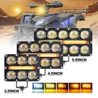 Dreireihiger LED-Scheinwerfer mit Doppelstrahl-Projektorlinse aus Aluminium, Universelles LED-Fahrlicht für Gabelstapler, Landmaschinen, LKW und Geländefahrzeuge