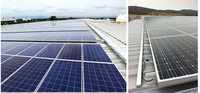 Structure de montage de panneau solaire triangulaire pour toit avec boulon de suspension, système de montage photovoltaïque pour toit en tuiles de fer