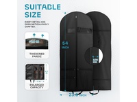 Sac de voyage pliable 54 pouces en non-tissé pour costume et chaussures, avec compartiment à chaussures, anti-plis, couleur noire, pour homme