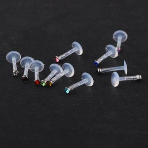 Gioielli per Piercing Labret Flessibili Bioflex, Gioielli per il Corpo, 11 Colori, 8/10mm, <span class=keywords><strong>Orecchino</strong></span> <span class=keywords><strong>Tragus</strong></span>, Anello per Labbra - Product Image 4