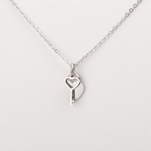 Jqueen — collier en acier inoxydable, pendentif en forme de cœur, clé, serrure synchrone, vente en gros - Product Image 5