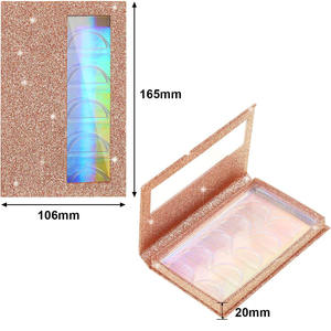 <span class=keywords><strong>Livre</strong></span> en or rose boîtes de rangement vides pour faux cils conteneur de maquillage présentoir à faux cils boîte à cils personnalisée et portable - Product Image 4