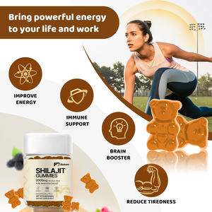 Gomitas <span class=keywords><strong>de</strong></span> Shilajit con Etiqueta Personalizada, Color y Sabor Naturales, Suplementos <span class=keywords><strong>de</strong></span> Gomitas <span class=keywords><strong>de</strong></span> Shilajit Puro con Minerales Traza para Hombres y Mujeres - Product Image 4