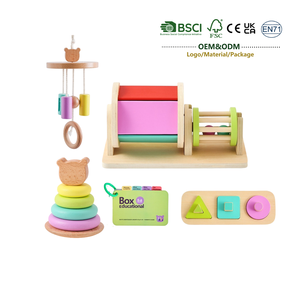 JET OEM Ensemble sensoriel tactile Montessori <span class=keywords><strong>en</strong></span> <span class=keywords><strong>bois</strong></span> : Tambour et planches d'association <span class=keywords><strong>en</strong></span> forme de cloche pour le développement sensoriel des enfants de 4 à 6 ans - Product Image 1