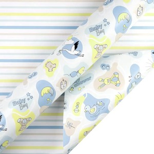 Papier d'emballage cadeau personnalisé pour bébé garçon, rouleau de papier d'art recyclable double face 100 g/m², couché, compatible impression offset écologique - Product Image 2